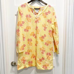 Lily Pulitzer Yellow & Pink Floral Tunic - Size Small